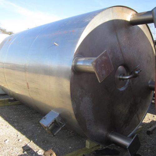 5,000 Gallon Feldmeier S/S Vertical Jacketed Turbine Agitated Tank