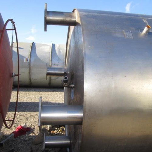 5,000 Gallon Feldmeier S/S Vertical Jacketed Turbine Agitated Tank