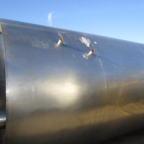 5,000 Gallon Feldmeier S/S Vertical Jacketed Turbine Agitated Tank