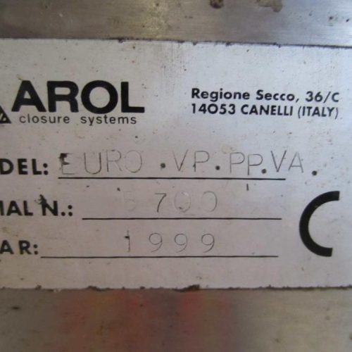 Arol Model EUROVPPPVA Dual Turret 6 Head ROPP Capper Corker w/ Elevator