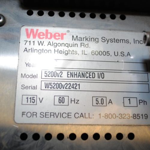Weber 5200V2 Zebra 110PAK4 RFID Corner Print Apply Labelers (qty 2)