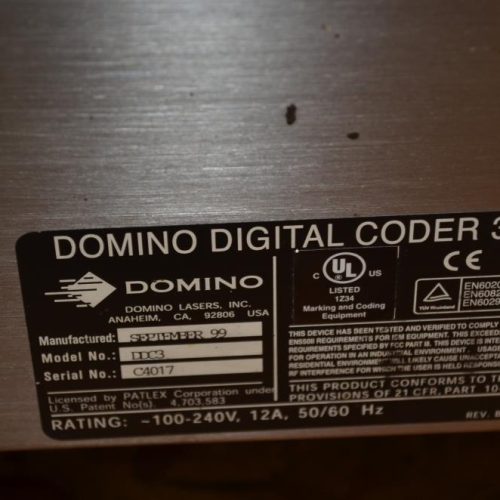 Domino Model DDC3 S/S Digital sealed CO2 RF Excited Type Laser Coder
