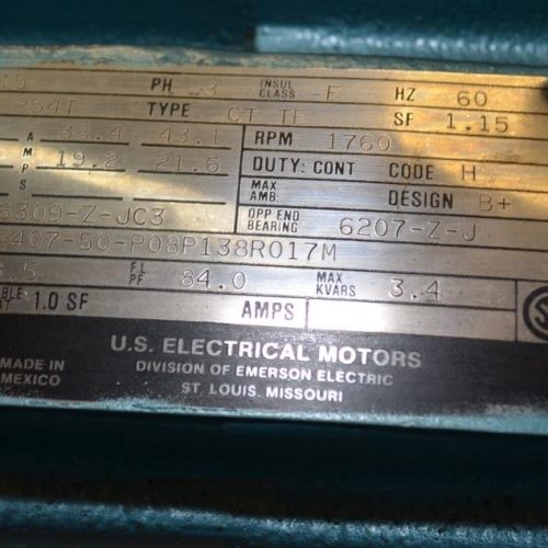 Kinney Model KT300 15 HP Single Stage Rotary Piston Pump