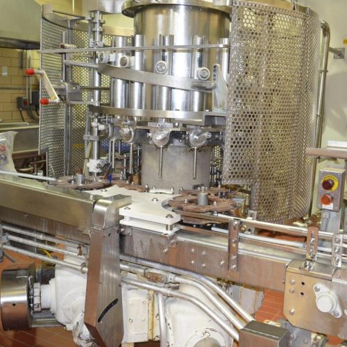 Pfaudler Model RP2514BFT 14 Head S/S Rotary Bottom Up Fill Piston Filler
