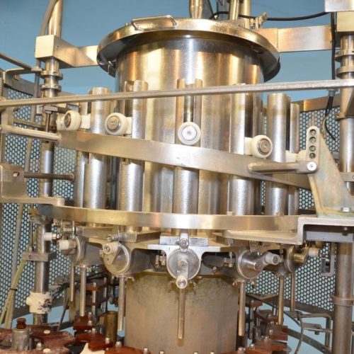 Pfaudler Model RP2514BFT 14 Head S/S Rotary Bottom Up Fill Piston Filler