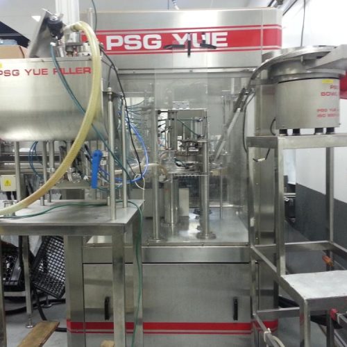 PSG YUE Model 20 S/S Rotary Pre Formed Pouch Filling and Capping Machine