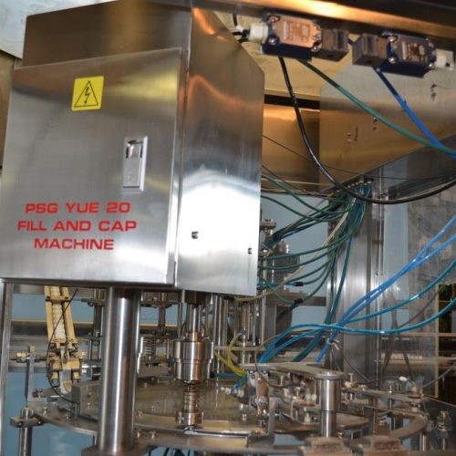 PSG YUE Model 20 S/S Rotary Pre Formed Pouch Filling and Capping Machine