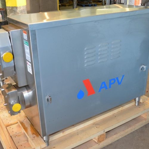UNUSED APV Twin 3 HP and 10 HP S/S Positive Displacement Pump in S/S Cabinet