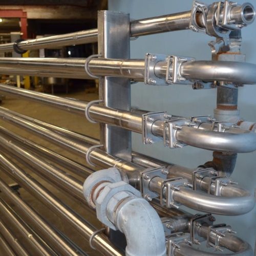 22 Linear Feet 8 Loop S/S Tube in Tube Heat Exchanger with 1 3/8 in Dia Piping