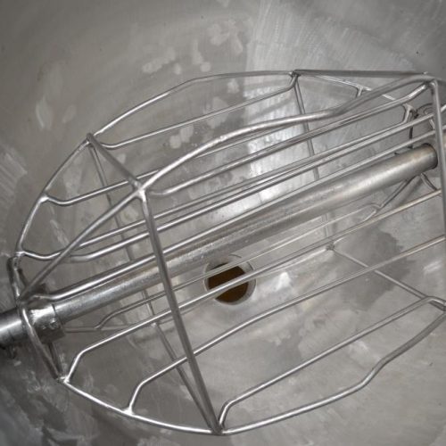 75 Gallon Pfaudler S/S Horiz Single Wall Squirrel Cage Agitated Tank on S/S Frame