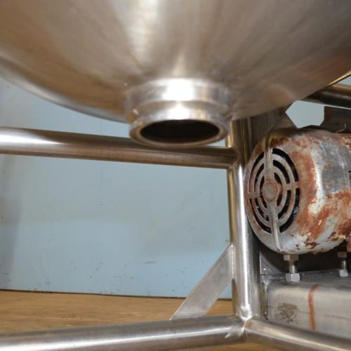 75 Gallon Pfaudler S/S Horiz Single Wall Squirrel Cage Agitated Tank on S/S Frame