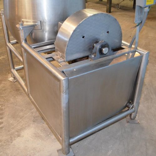 75 Gallon Pfaudler S/S Horiz Single Wall Squirrel Cage Agitated Tank on S/S Frame