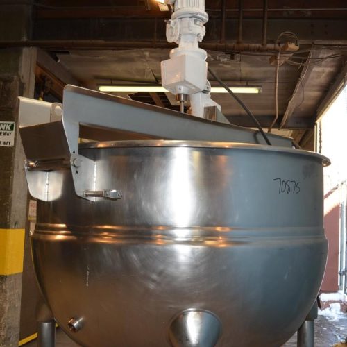300 Gallon Hamilton Model SA S/S Jacketed Prop Agitated Kettle