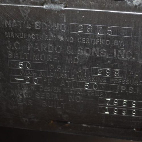 60 Gal JC Pardo Model PTCCT60 S/S Jacketed Horizontal Combo Tumble Chiller Cook Tank