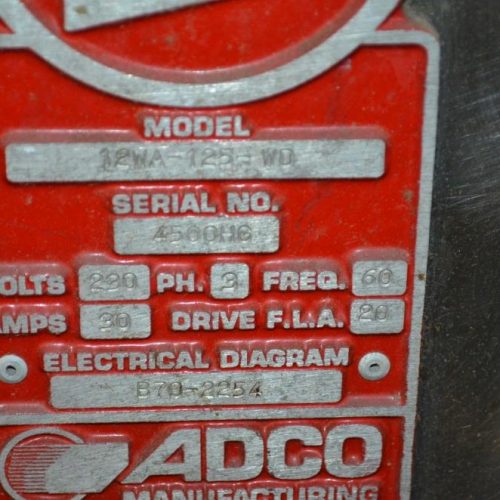 Adco Model 12WA125WD 11 in Pitch S/S 125 CPM Horizontal Hot Glue Wraparound Sleever