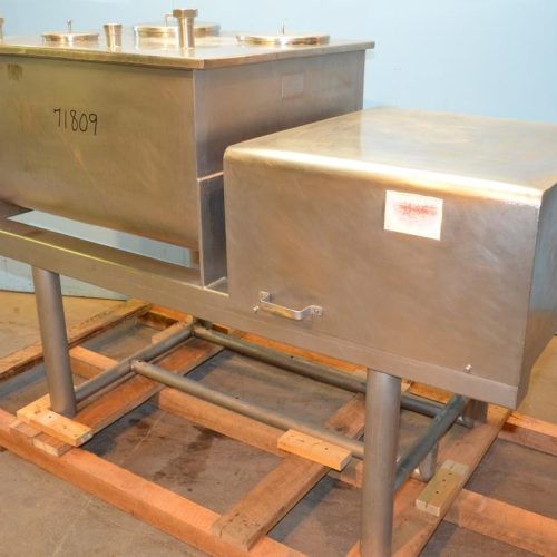 26.5 Cu Ft Rietz Model RS18K5204 S/S Twin Shaft Solid Screw Mixer with S/S Cover