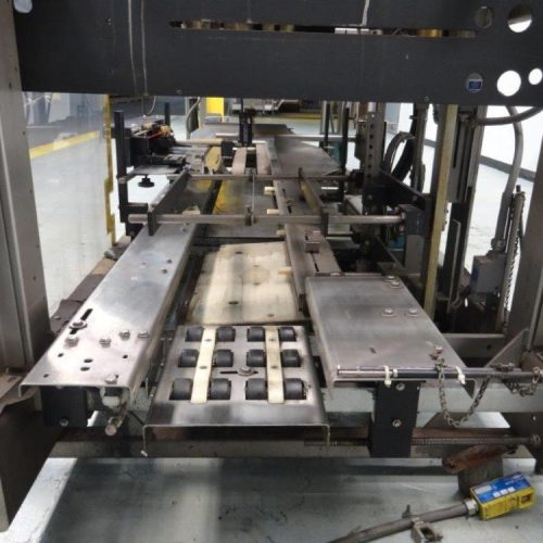 Hartness Model 825 Auto 35 CPM S/S Drop Case Packer For Round Containers
