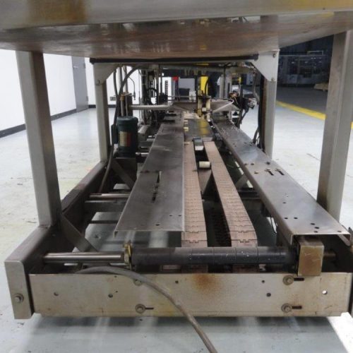 Hartness Model 825 Auto 35 CPM S/S Drop Case Packer For Round Containers