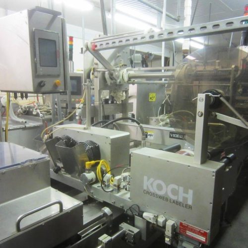 Complete Hot Dog Packaging Line Including Harpak Rollstock Machine, Labeler, Loader