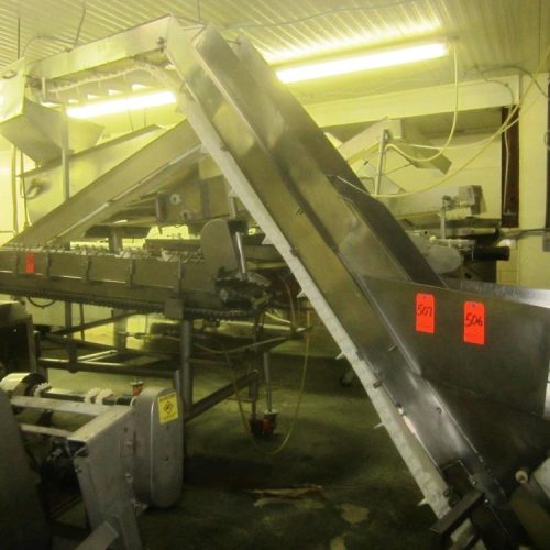 Complete Hot Dog Packaging Line Including Harpak Rollstock Machine, Labeler, Loader