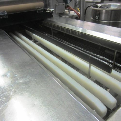 Complete Hot Dog Packaging Line Including Harpak Rollstock Machine, Labeler, Loader