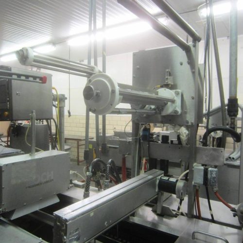 Complete Hot Dog Packaging Line Including Harpak Rollstock Machine, Labeler, Loader
