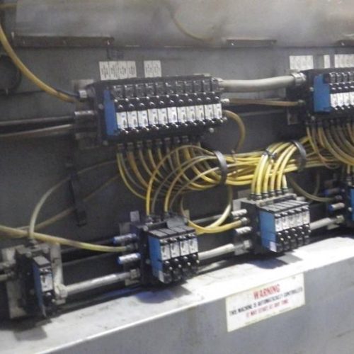 PAI Model 6200 Palletizer with 3 Lane Slide Guide Case Positioning Infeed