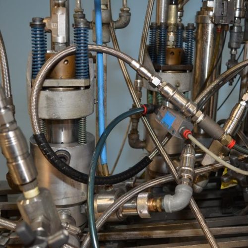 Kartridge Pak 2 Head Indexing Crimper / Gasser with S/S Conveyor System