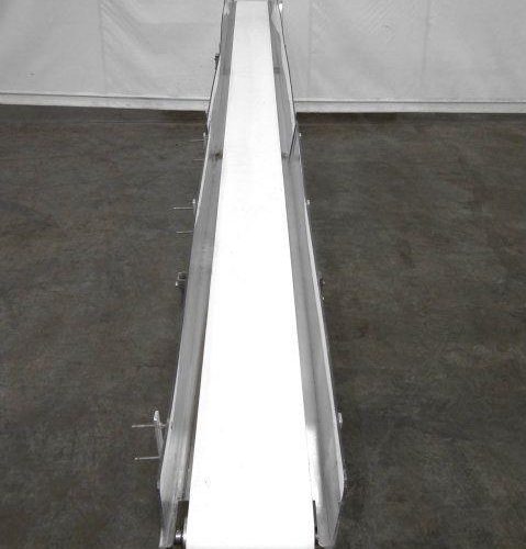 9 in Wide x 192 in L Plastic Interlocking Chain Incline Conveyor with S/S Frame