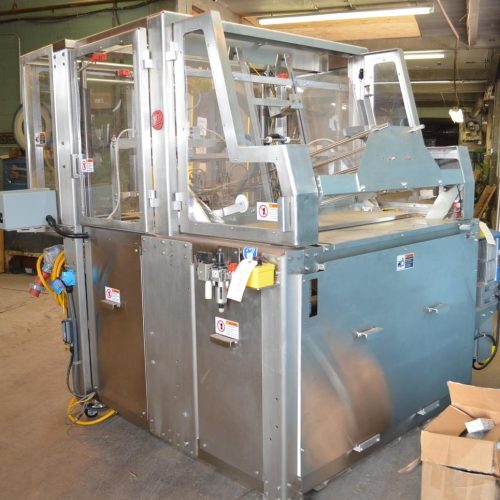 Adco Model AFCX351SS S/S 40 CPM Top Load Hot Melt Carton Erector and Conveyor