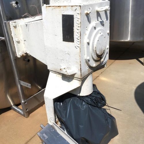 1,500 Gallon Walker 316L S/S Vertical Single Wall Agitated Mix Tank