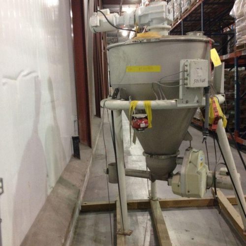 Ktron Model K2MLT60 S/S 3A Dairy Twin Screw Loss In Weight Feeder, Agitated Hopper