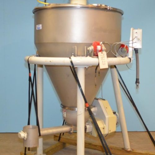 Ktron Model K2MLT60 S/S 3A Dairy Twin Screw Loss In Weight Feeder, Agitated Hopper