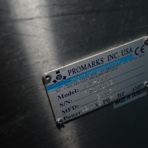 Promark Model CV1000 S/S Continuous Vacuum Packaging Machine