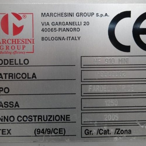 Marchesini Model MF910Mini Box Die Fold Overwrapper
