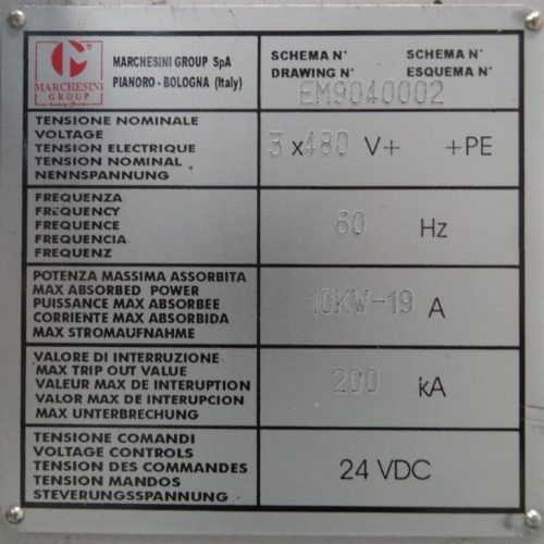 Marchesini Model MF910Mini Box Die Fold Overwrapper
