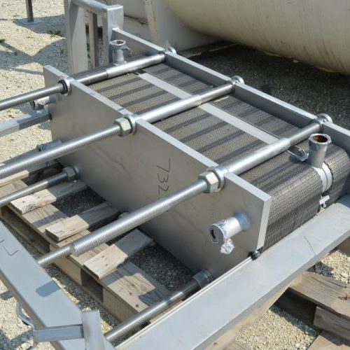 Cherry Burrell Model 435SB1 550 Sq Ft S/S Plate and Frame Heat Exchanger