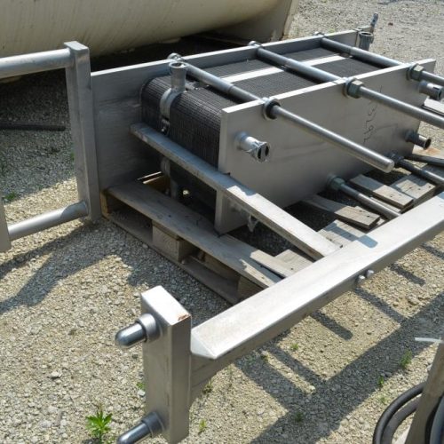 Cherry Burrell Model 435SB1 550 Sq Ft S/S Plate and Frame Heat Exchanger