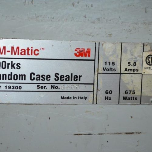 3M Model 700RKS Top and Bottom 3 in Wide Random Case Sealer