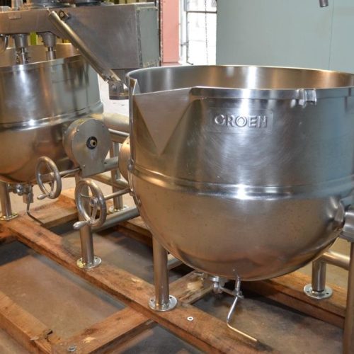 60 Gallon Groen Model DTA360SP S/S Double Motion Dual Jacketed Manual Tilting Kettles