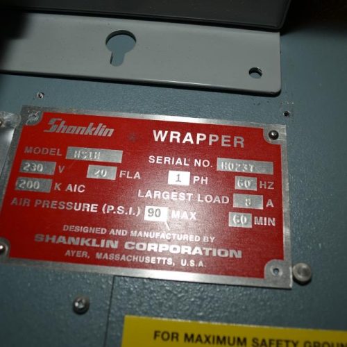 Shanklin Model HS1H Hi-Speed Automatic Shrink Wrapper with 22 in L Heat Shrink Tunnel