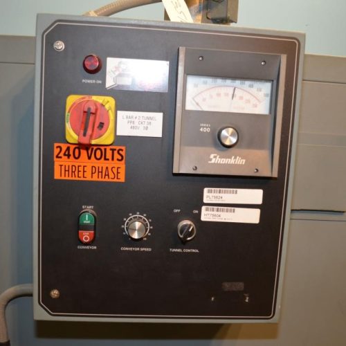 Shanklin Model HS1H Hi-Speed Automatic Shrink Wrapper with 22 in L Heat Shrink Tunnel