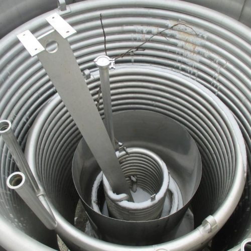Stork Vertical S/S Helical Coiled Tube in Tube Sterilizing Heat Exchanger