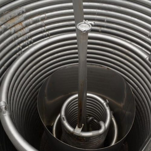 Stork Vertical S/S Helical Coiled Tube in Tube Sterilizing Heat Exchanger