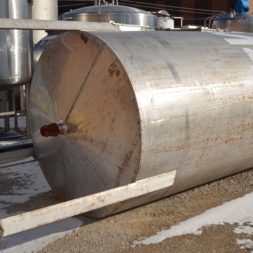 1,500 Gallon Bendel 316L S/S Vertical Single Wall Tank