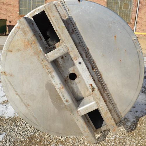 1,500 Gallon Bendel 316L S/S Vertical Single Wall Tank
