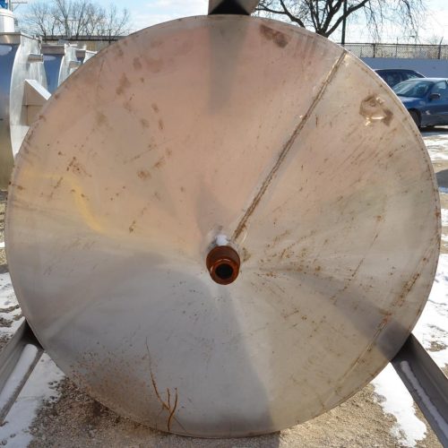 1,500 Gallon Bendel 316L S/S Vertical Single Wall Tank