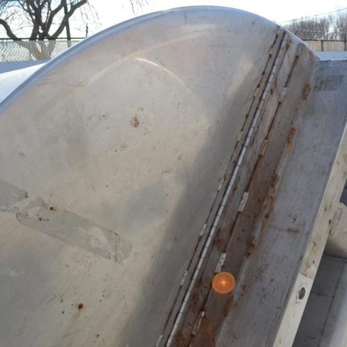 1,500 Gallon Bendel 316L S/S Vertical Single Wall Tank