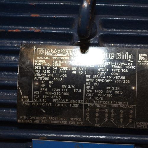 Waukesha Model 060U2 5 HP S/S Positive Displacement Pump