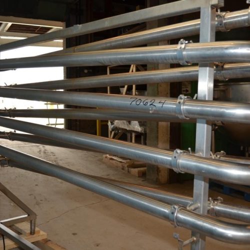 3 in Dia x 9 ft L S/S (5) Pass Single Tube Loop Pasteurizer